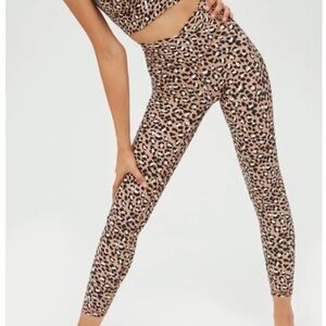 Aerie Leopard Crossover Leggings